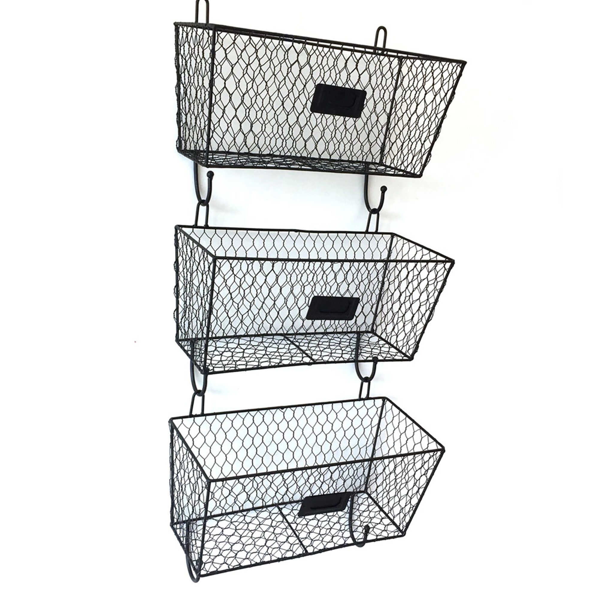 Hercate Metal Wall Organizer with Wall Baskets | Wayfair