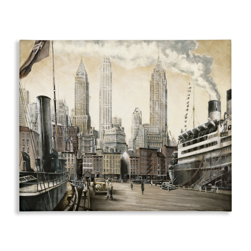 "Urban Boat Harbor", art mural par Matthew Daniels, H 30 po x l 40 po