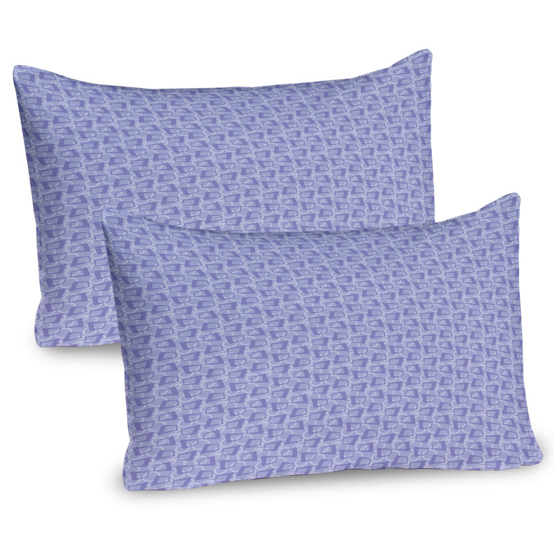 Ensemble de 2 taies décoratives à motif géométrique irrégulier Ambesonne, H 20 po x l 26 po