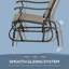 Ensemble bistro avec chaises coulissantes, ensemble bistro avec cadre en acier, table en verre trempé pour patio et jardin-965633572