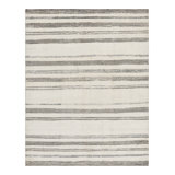 Rug & Kilim’S Modern Rug In White With Black Textural Stripes And Accents