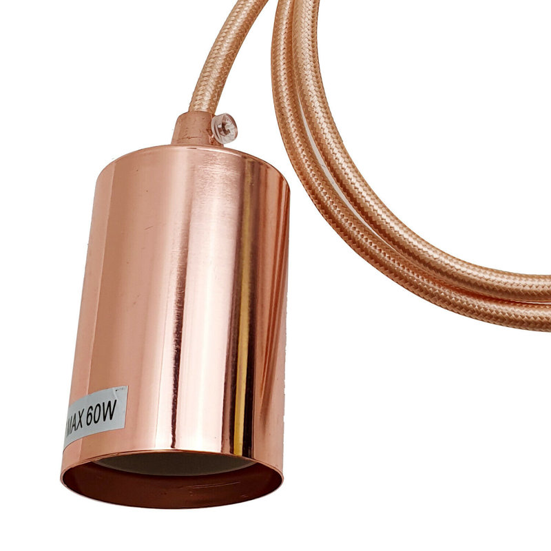 Tommen 1 - Light Rose Gold Bulb Pendant