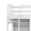 Structure de lit mezzanine polyvalente, tablettes de rangement pratiques, bureau intégré et échelle fiable