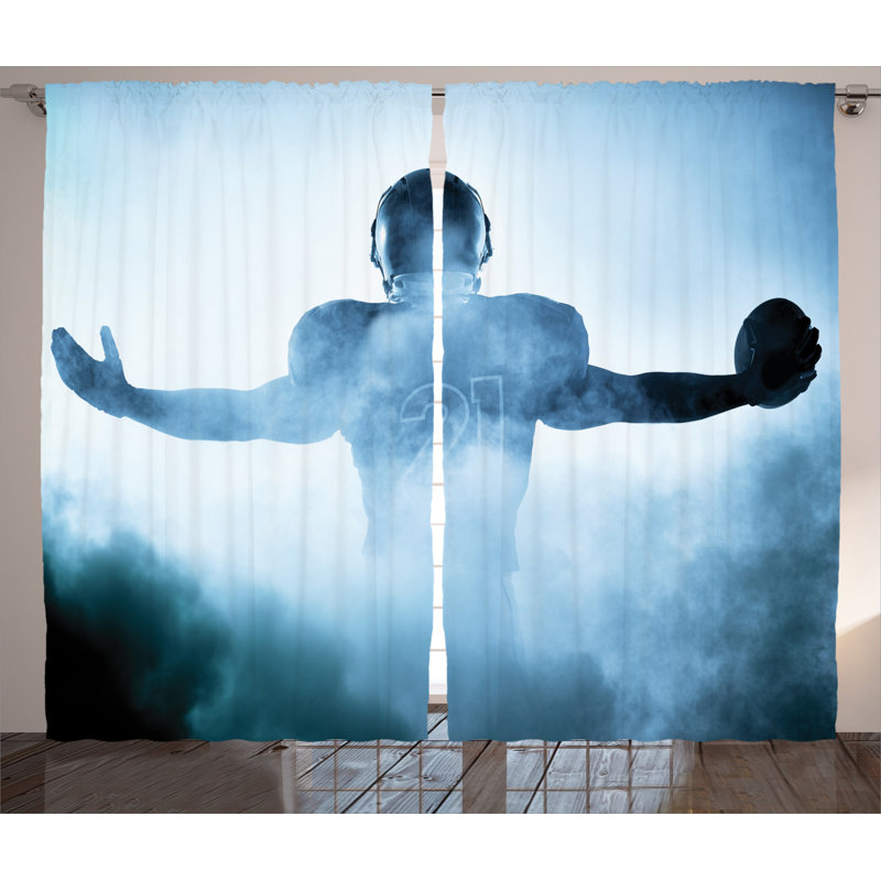 Sport Semi-Sheer Rod Pocket Curtain Panels, 54" W x 90" L