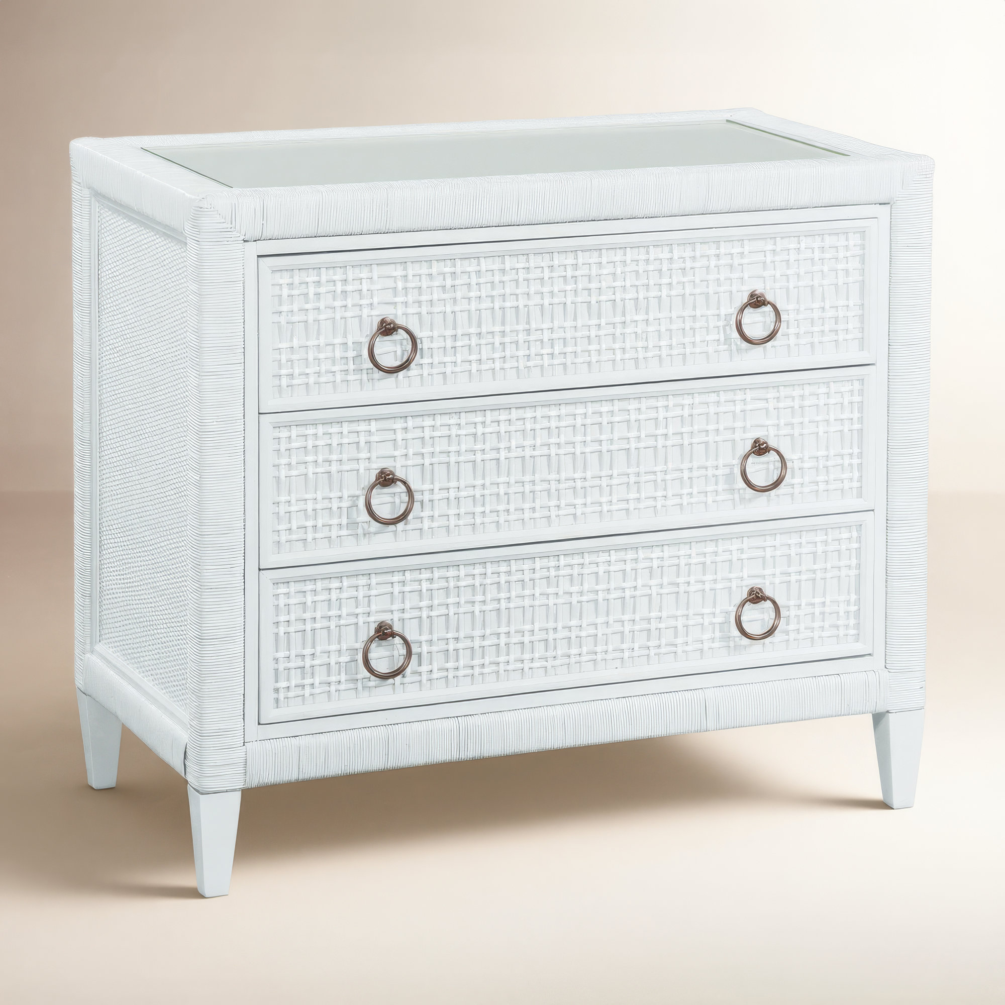 Monterey 3 Drawer 36" W Dresser, Satin Nickel, Yes, Frost White