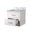 Meuble-lavabo simple blanc 20 po X P 18 po D, avec plateau en acrylique-117825051