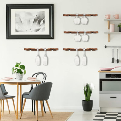 Wall Mounted Wooden High Footed Cup