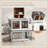 3 Stackable Storage Bins w/ Lids, Wheels, Collapsible, 18 gal