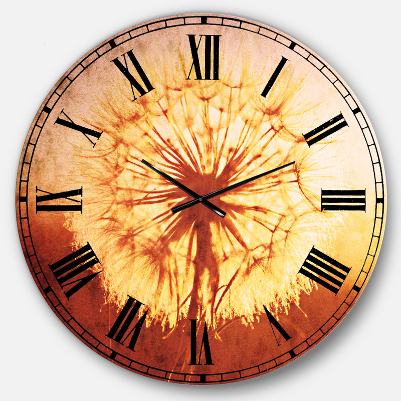 Horloge murale traditionnelle Blossom Dandelion, Surdimensionné