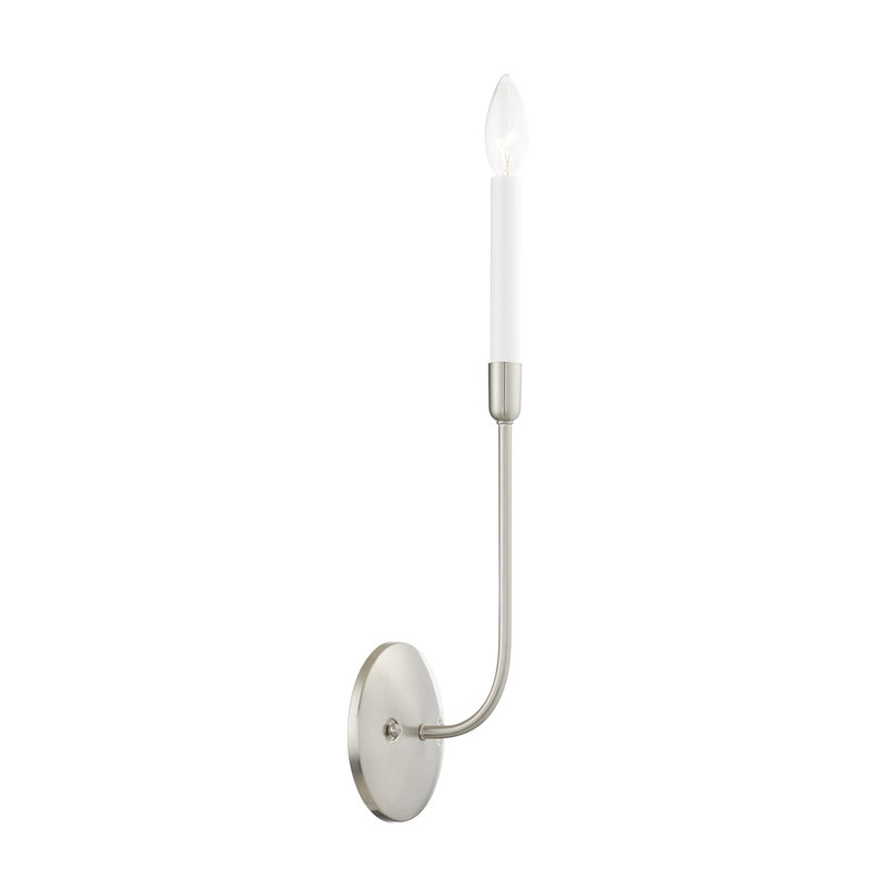 Balmers Flush Mounted Sconce, Brushed Nickel