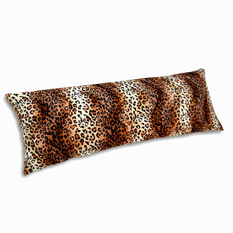 Leopard Luxe Plush Body Pillow Cover - Soft Decorative Pillowcase for Couch Sofa - Cheetah Print Design - 1 Pack