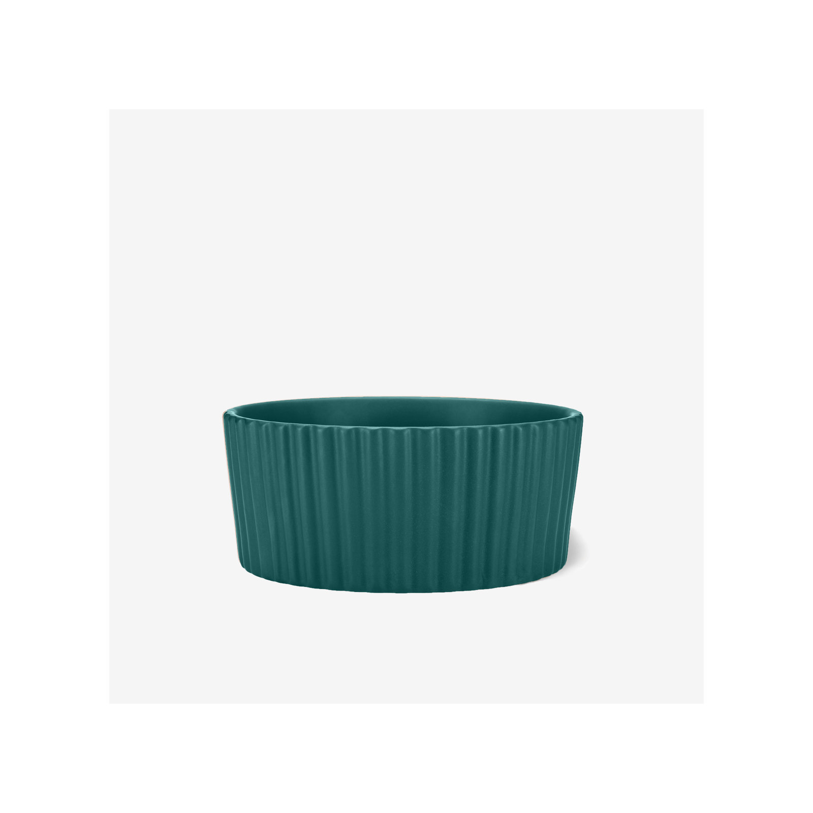 Ripple Ceramic Dog Bowl, Medium, Teal