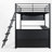 Metal Loft Bed With Built-In Desk-1303447976