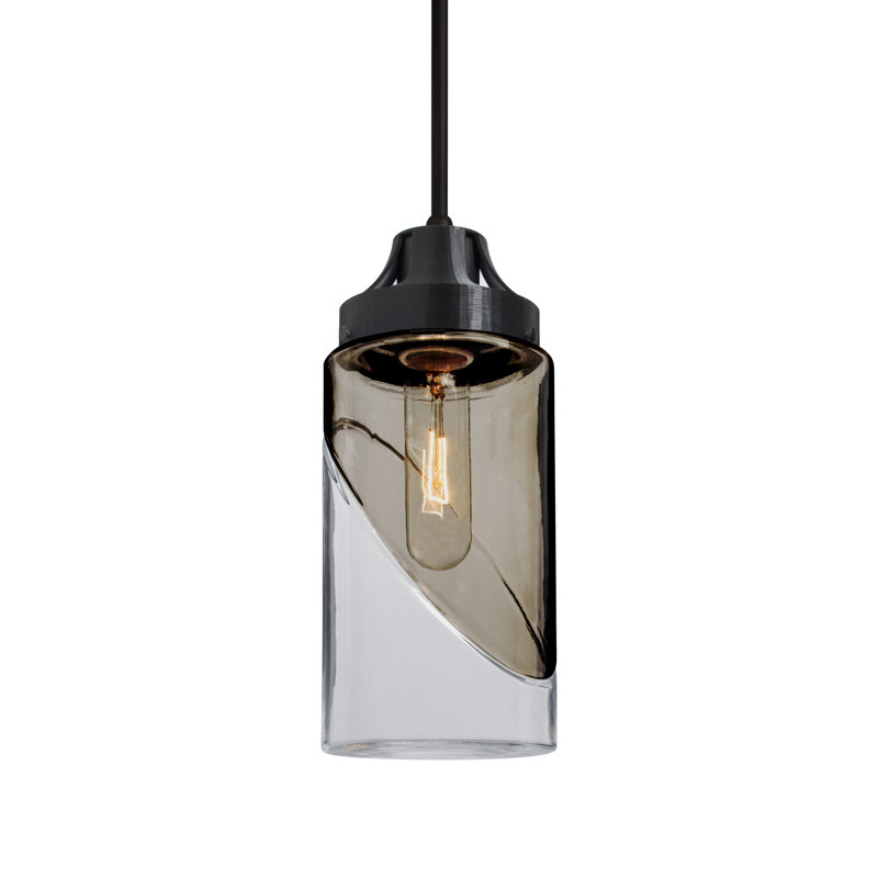 Casen 1 - Light Single Pendant, Black, Smoke