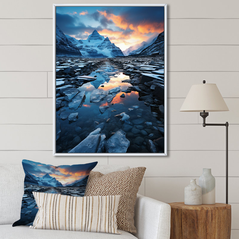 Rayo Canada Columbia Icefield Majesty - impression, H 32 po x l 24 po x P 1 po, Cadre flottant blanc