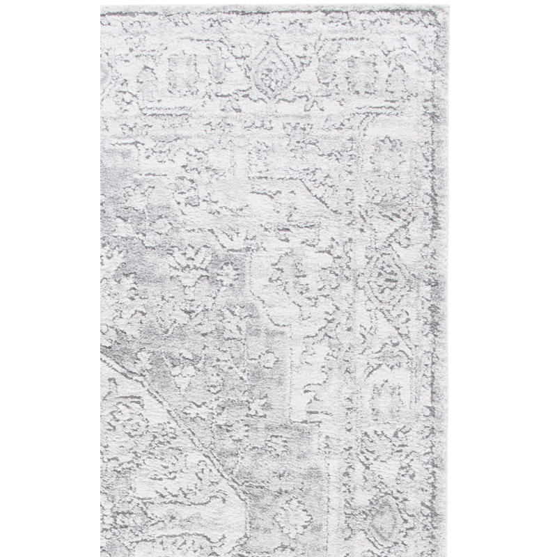 Mahle Oriental Machine Woven Power Loom Polypropylene/Jute Area Rug in Ivory/Gray, Rectangle 8' x 10'