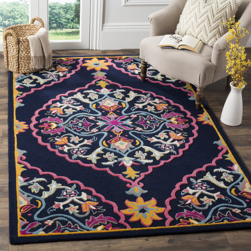 Tapis oriental en laine touffeté à la main Blokzijl, Rectangle 4 pi x 6 pi