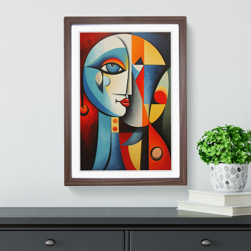 Pablo Picasso No.3 Framed Print, 46cm H x 34cm W x 2cm D, Walnut Framed