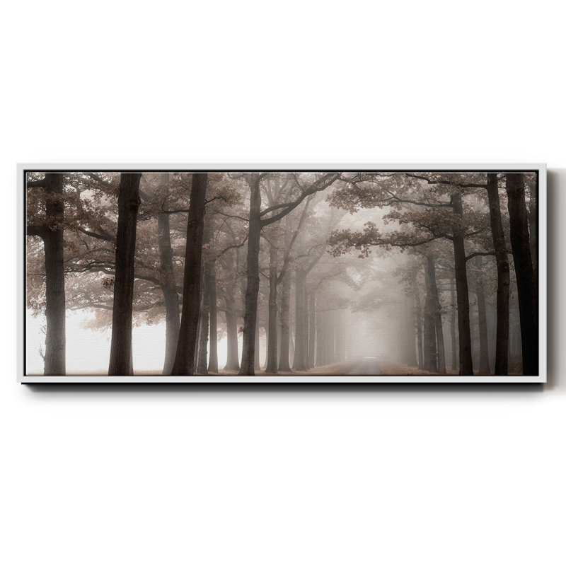 Misty Road- Framed Canvas, 20" H x 50" W