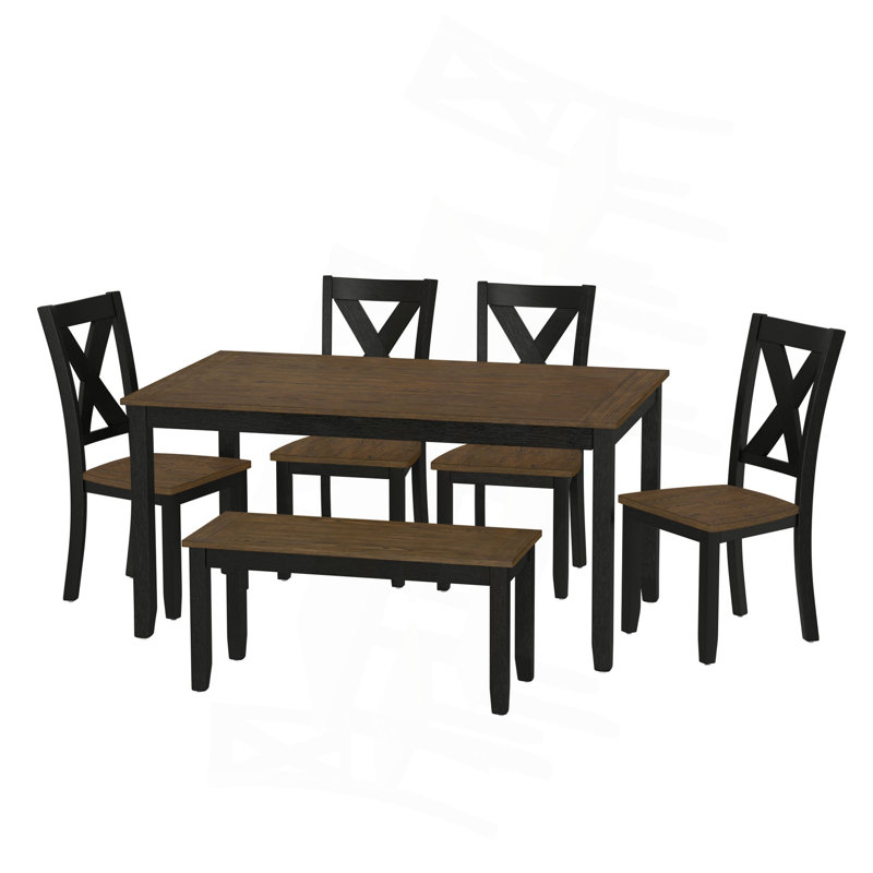 Brown 6 Piece Dining Table Set