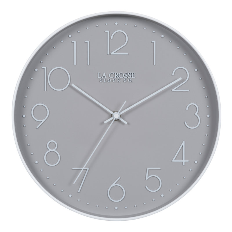 Horloge murale 12 po Paxton, Gray
