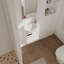 Meuble-lavabo de 16 po avec lavabo, portes à fermeture douce, fixation murale, idéal pour les petites salles de bain de 16 po, mécanisme de fermeture, installation simple-542416480
