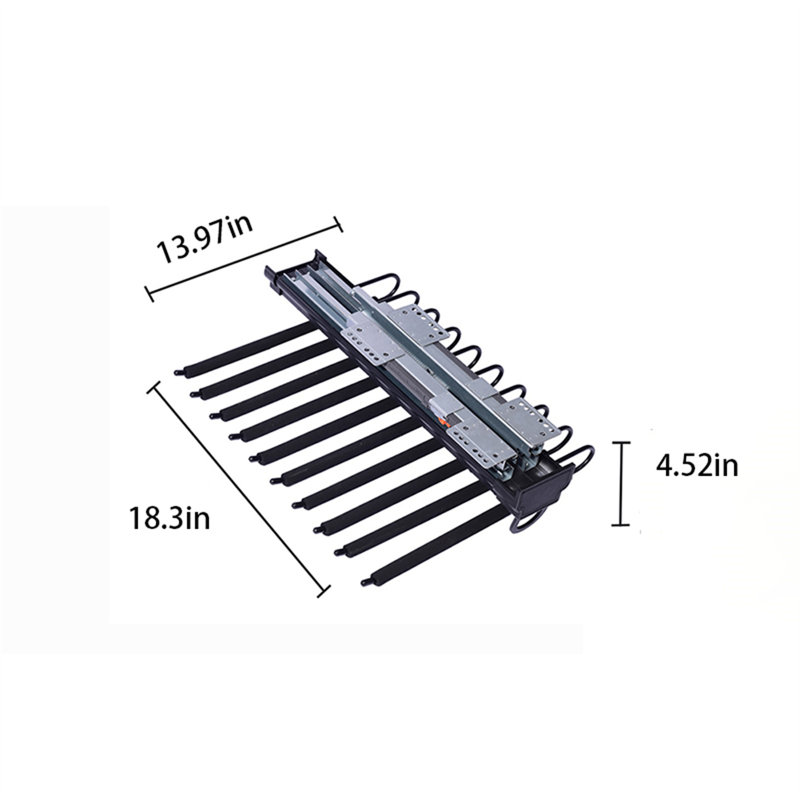 Toptrack Single-Row Pull-Out Pants Rack, 4.52" H x 13.97" W x 18.3" D