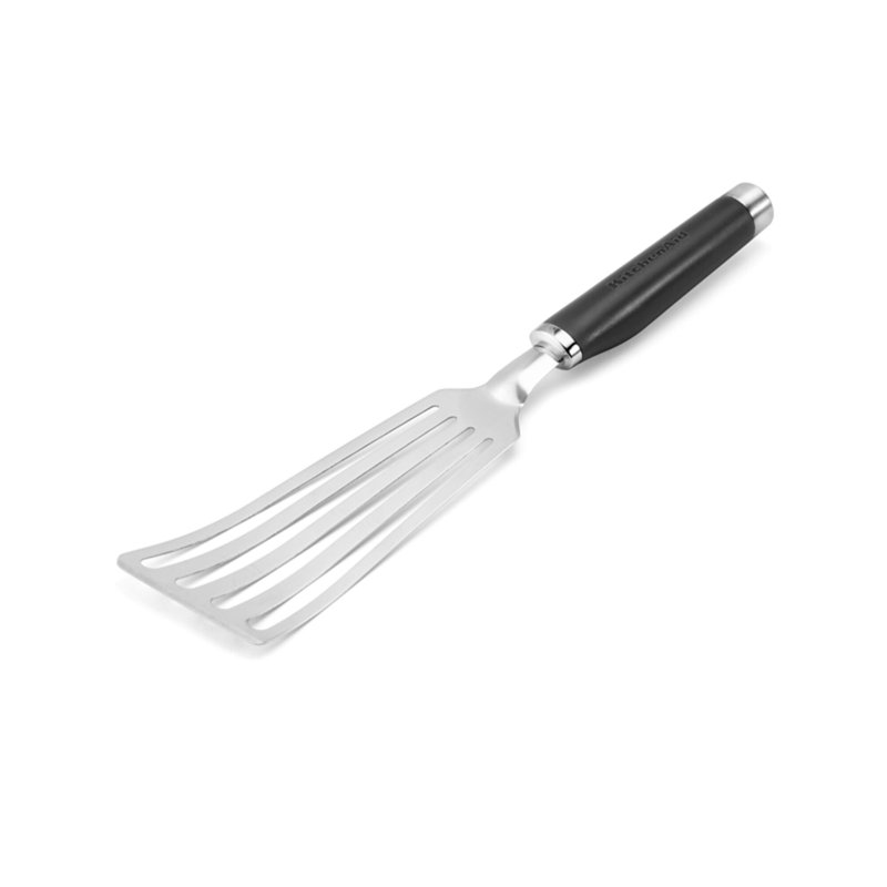 KitchenAid® Gourmet Stainless Steel Flex Turner, One Size, Black, 13.8" L x 2.8" W