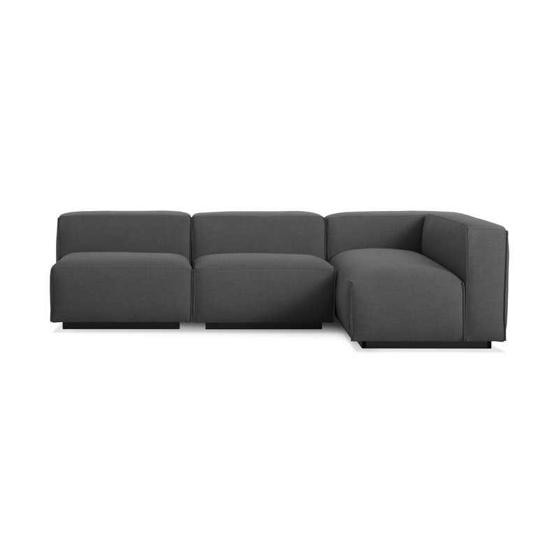 Cleon Modular Sectional, Maharam Meld in Panda, Left Hand Facing