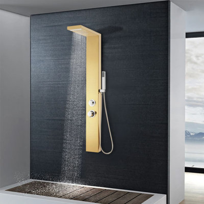 Thaney Shower Panel System Stainless Steel 201 Gold