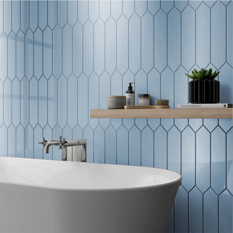 Carrelage mural de cuisine et salle de bain en verre biseauté de qualité diamantée 6 po x 8 po Frosted Elegance