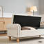 Banc de rangement avec repose-pieds, repose-pieds rembourré