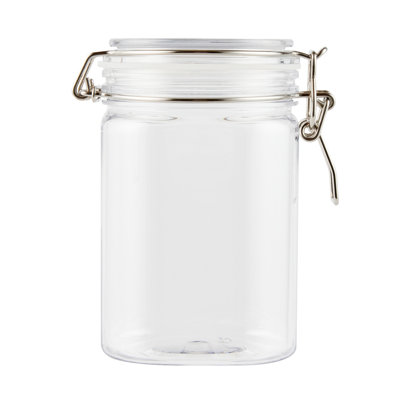 Pots de rangement à charnière 29 oz, 2 pots hermétiques avec couvercles - joint en caoutchouc, bouche large, boîtes carrées en plastique transparent, pour la cuisine et le garde-manger des aliments secs en vrac