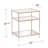 Imelida 27" Clear Glass And Iron End Table With Mirrored Shelf-467521294