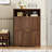 Shoe Cabinet Storage for Entryway Hidden Shoes Storage Cabinet with 3 Flip Drawers, Tall Free Standing Shoe Organizer Rack for Foyer-280245390
