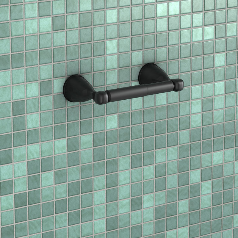 Porte-papier hygiénique traditionnel Traditional, Noir mat