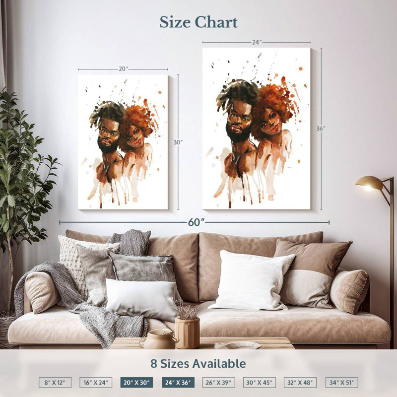 Hardie, couple nu, H 36 po x l 24 po