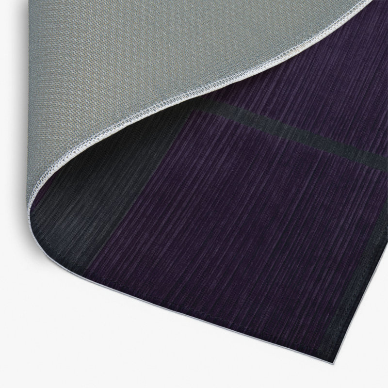 HorizontalStripes Purple Indoor and Outdoor Area Rug, Rectangle 4' x 6'