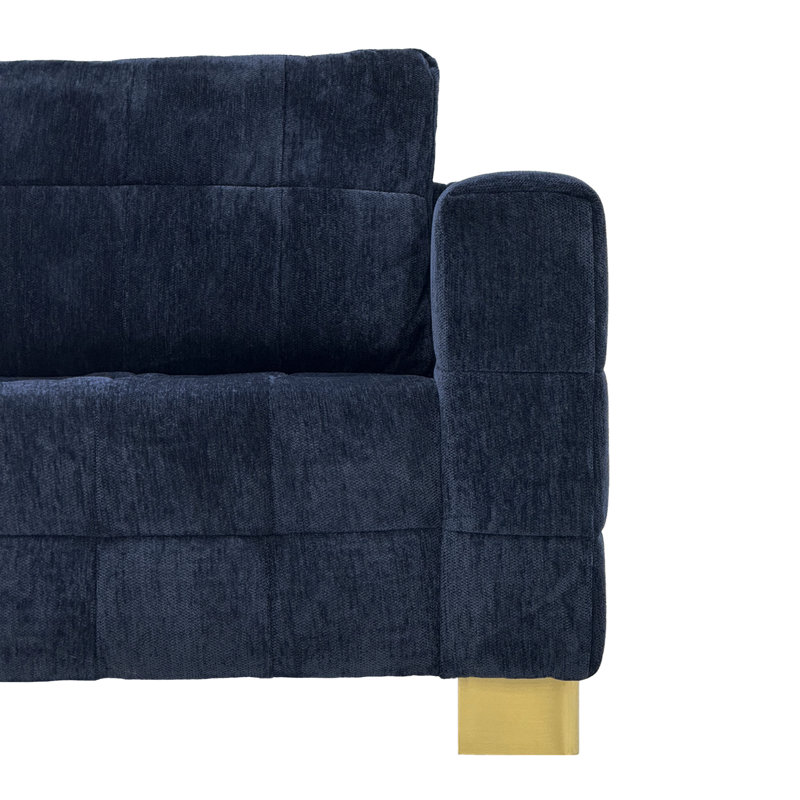 Luxueux canapé court en polyester moelleux avec une éponge à rebond élevé, confortable et durable pour la vie moderne.