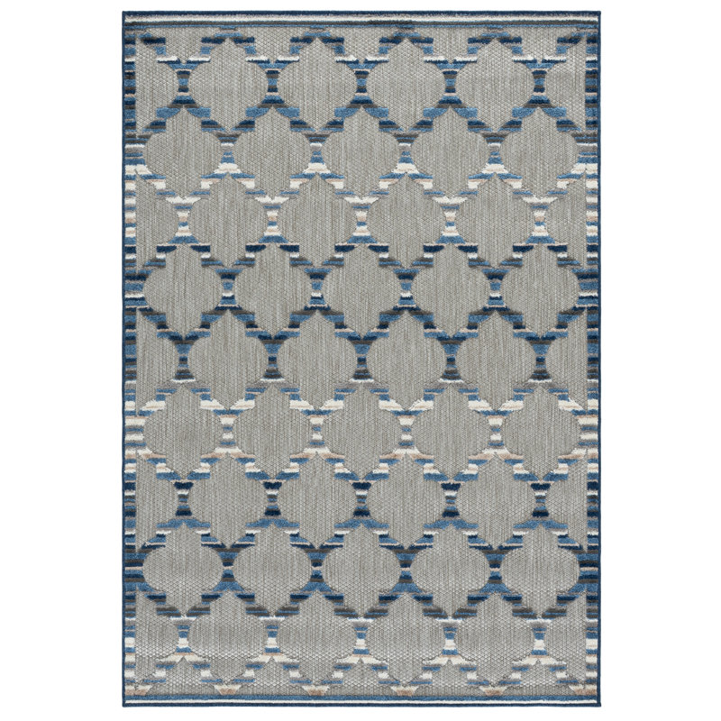 Dellena Performance Geometric Indoor/Outdoor Area Rug, Rectangle 4'5" x 6'5"