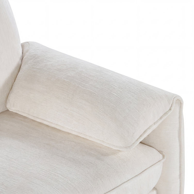 41" Wide Armchair Upholstered Modern Accent Chair,Beige, beige