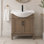 Ensemble de meuble-lavabo simple autoportant 30 po avec plateau en céramique Arlowene
