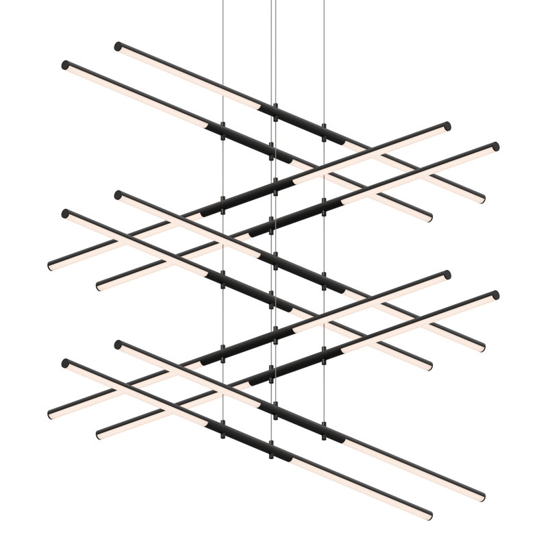 Tik-Tak® 20 - Light LED Chandelier, Satin Black
