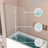Jraty 39'' - W x 55'' H Folding / Bi-Fold Door Frameless Tub Door with-97821107