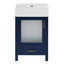 Meuble-lavabo de 20 pouces avec lavabo en céramique et beaucoup de rangement - idéal pour les petites salles de bain-106459394