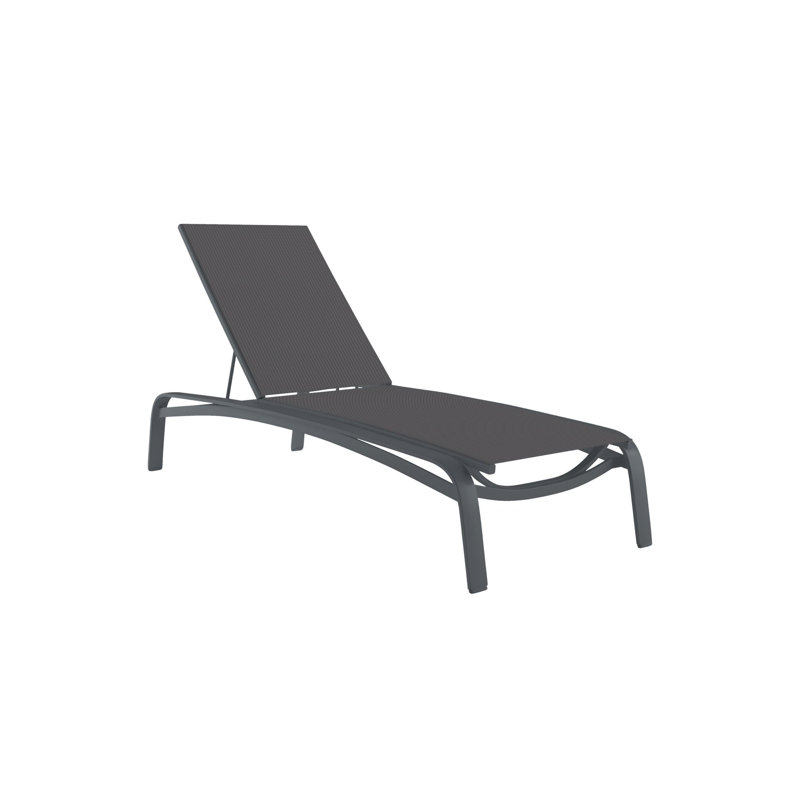Laguna Beach Outdoor Chaise Lounge, Graphite, Rincon