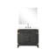 Meuble-lavabo en chêne noir l 36 po x P 22 po, comptoir en quartz blanc, robinet, baignoire l 36 po avec comptoir poli et ensemble
