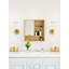 Armoire à miroir murale en bois naturel, rangement pour salle de bain en panneau de fibres à densité moyenne avec tablettes ouvertes et porte simple pour une utilisation polyvalente