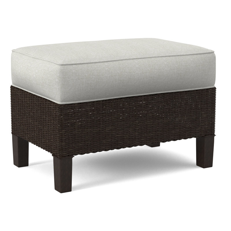 Gibraltar Ottoman, White Performance Fabric; 0851-94, Java
