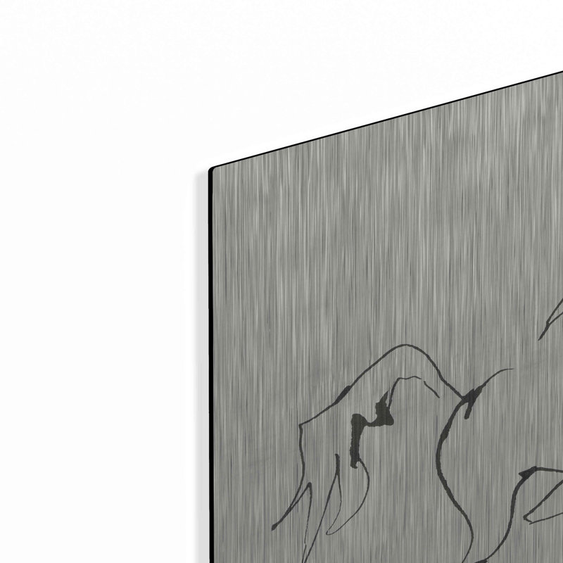 «Line Horse V» par Chris Paschke sur métal, H 24 po x l 24 po